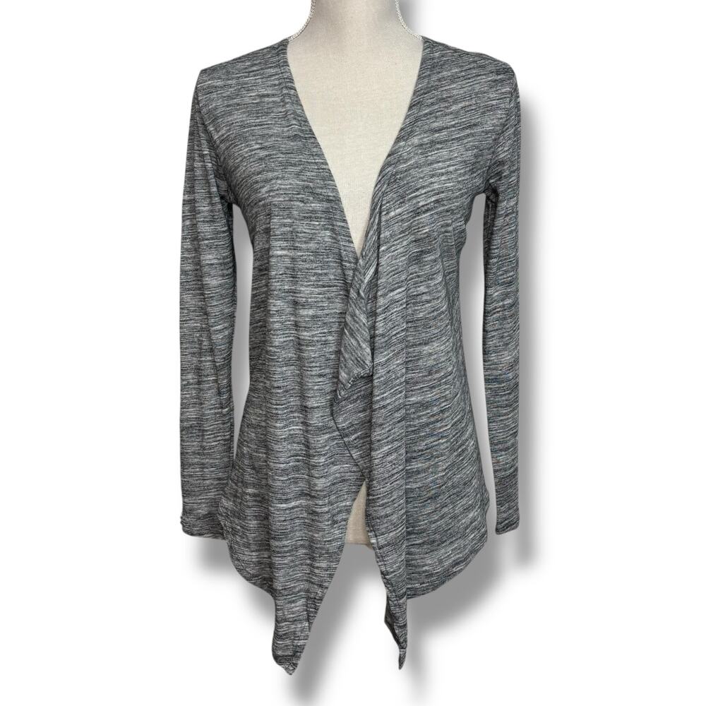 Sonoma Heathered Gray Cardigan with Open Front Size Medium